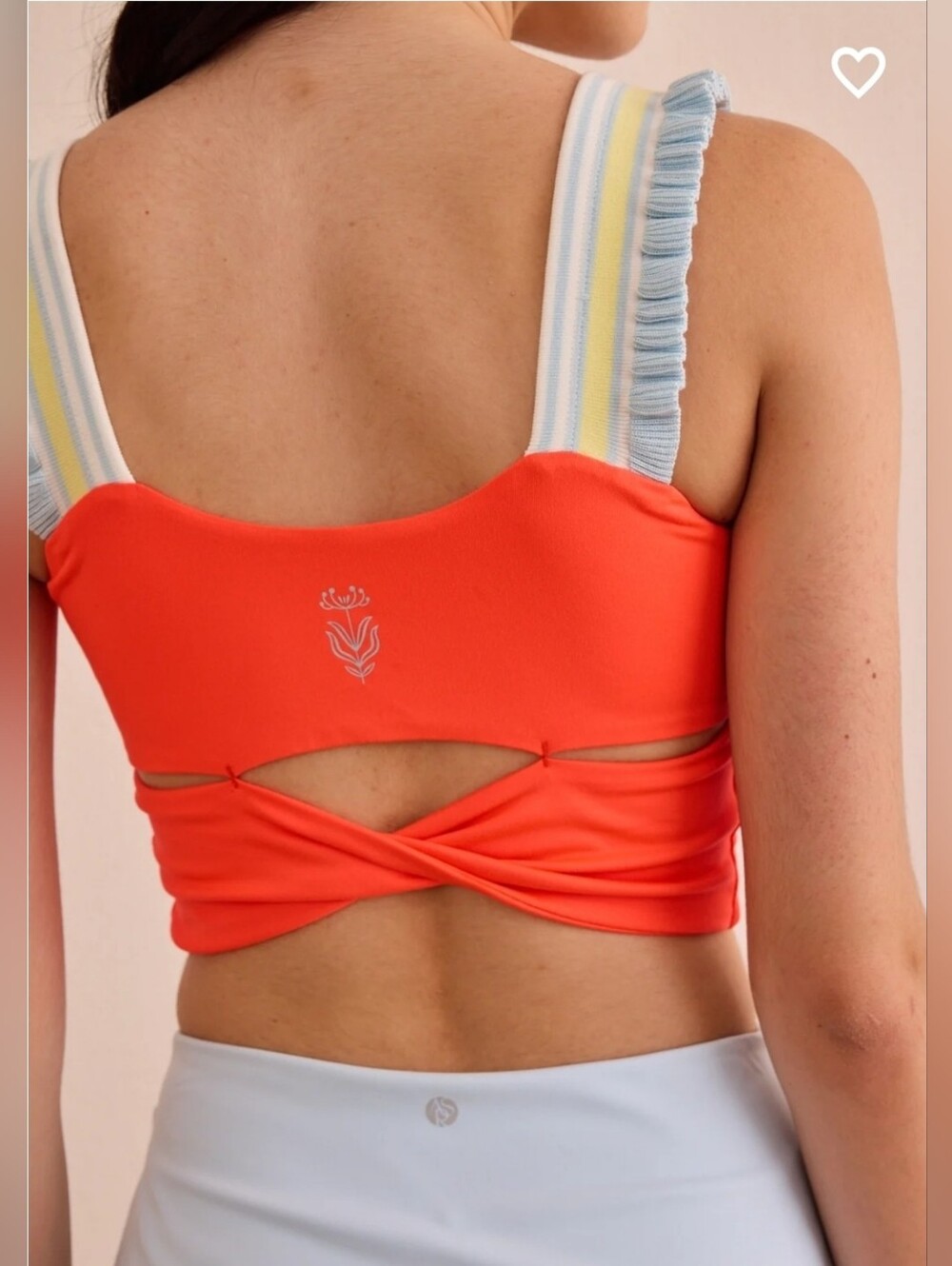 NWT As Revival Playful Pace Ruffle Tank In Coral. Small - Picture 2 of 8